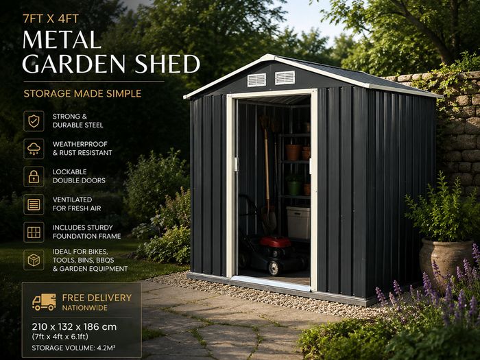 Metal Shed 7ft x 4ft