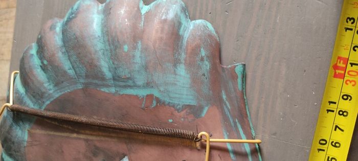 Solid Copper Scallop Seashell CatchAll Tray or Decorative Wall Art