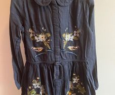 Next age 8-9 BNWT Girl's two piece set, charcoal & ochre