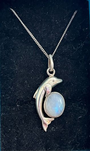 sterling silver dolphin necklace