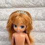 Arklu Lottie Doll Blonde Hair Blue Eye Princess Doll Tiara Loose legs approx. 18 cm. Used Please see photos Image 5