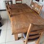 Solid Oak Dining Room table - 8 chairs extendable Image 3