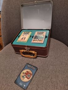 Harry Potter Deathly Hallows Top Trumps Card Game Slytherin Suitcase Tin