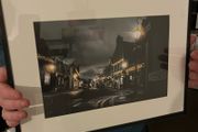 Black and Yellow Dalkey Printed Photograph from Dublin in a Black Frame on a High Quality White Mount