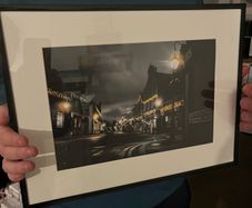 Black and Yellow Dalkey Printed Photograph from Dublin in a Black Frame on a High Quality White Mount