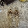 Gold and Bronze Crystal Drop Earrings Image 2