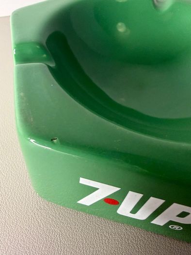 Rare Vintage Wade England 7 Up Ashtray Hexagon - Seven Up Memorabilia Porcelain