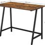 desk, computer table, home office, office, study, living room, stable, space-saving, simple structure, industrial design, 100 x 50 x 75 cm, vintage brown-black Image 4