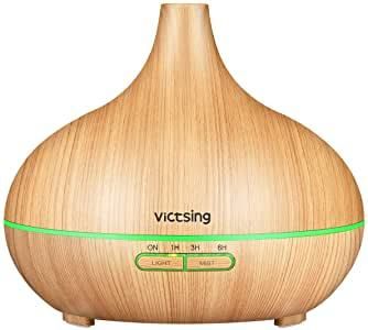 500ml Fragrance Essential Oil Diffuser for Aromatherapy with Adjustable Mist Modes Humidifiers, Ultrasonic Aroma Diffusers with Auto Shut-off, 7 Colorful LED Lights for Baby Room, Home, Spa