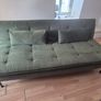 Vibrant green Swyft sofa bed couch with matching pillows (Colour not accurately reflected in own pictures, see listing for brands original pictures) Image 4