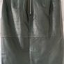 Ladies Vintage Dark Green Leather Skirt by Elton Image 4