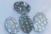 4 x Silver Russian Denga 15th-17th century