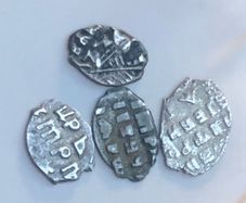 4 x Silver Russian Denga 15th-17th century