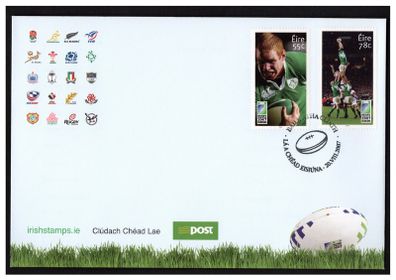 2007 Ireland Rugby World Cup Commemorative Stamps An Post First Day Cover (FDC)