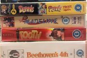 Family VHS Video Bundle 5 Tapes ET Dennis Madeline Tooth Beethoven