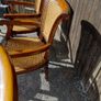 Antique French set of 2 Solid Walnut Louis XVI Armchairs cane work on seat and backrest Image 6
