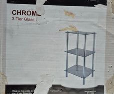 CROME 3 tier glass shelves