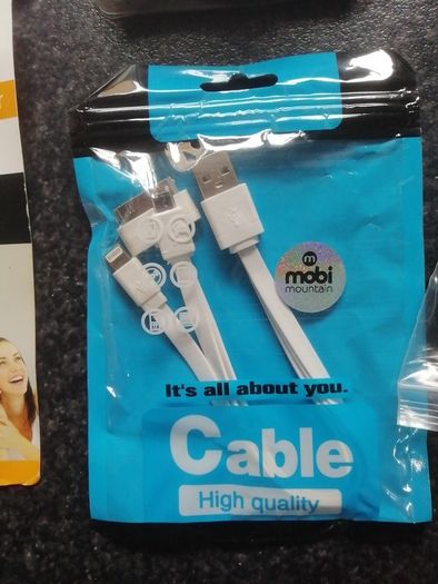 Phone and car chargers and headphones