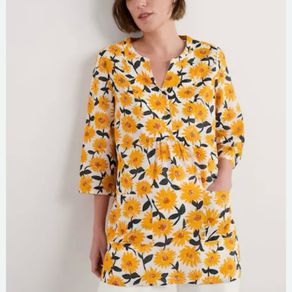 Seasalt Cornwall Aventurier Tunic Dress Yellow Sunflower Arty Daisy