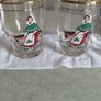 Two delightful Vintage Irish Cailin small drinking glasses, Irish glasses, Irish gift scene, girl and donkey, cailin deas og, Paddy's Day tipple Image 2