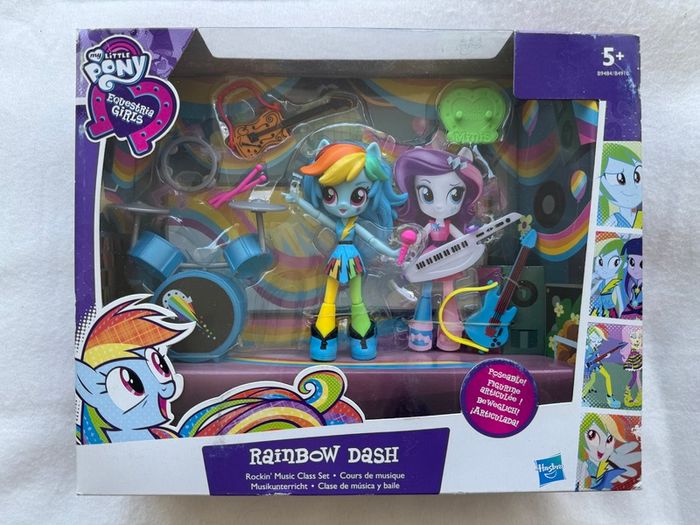 My Little Pony Equestria Girls Minis Rainbow Dash Rockin' Music Class Set Hasbro new Please look at the pictures
