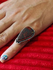 Beautiful Silver Toned Costume Ring - Good Quality - Size M (CS01)