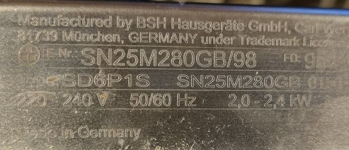 Siemens dishwasher