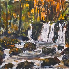 Coolalingo waterfall watercolour
