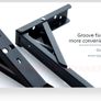 BRAND NEW Black 10inch 2PCS Stainless Steel Folding Triangle Bracket Image 3