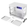 800W Food Warmer Display Cabinet 201 stainless steel 2 Tiers Hot Cabinet for Fast-food Restaurants, Breakfast Shops Image 2