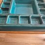 Vintage Teal Studio Pottery Tray - Painting Palette / Jewelry Organizer Image 2