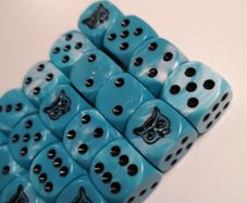 Dice - 20 Blue dice with graphic