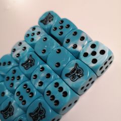 Dice - 20 Blue dice with graphic