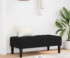 Bench Black 113 x 57 x 39 cm Velvet