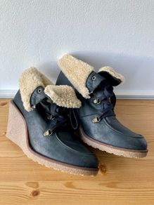Marila leather wedge ankle boots uk 8/ 41