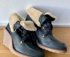 Marila leather wedge ankle boots uk 8/ 41
