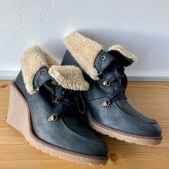 Marila leather wedge ankle boots uk 8/ 41