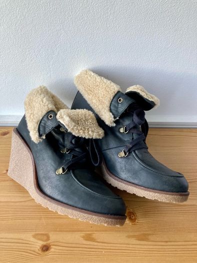 Marila leather wedge ankle boots uk 8/ 41