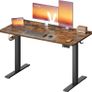 Electric Standing Desk, Height Adjustable Desk, Sedentary Reminder, 4 Memory Heights, for Home Office, 120 x 60 cm, Rustic Brown Image 4