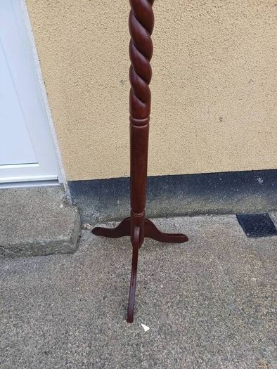 Vintage Mahogany Barley Twist Coat Hanger
