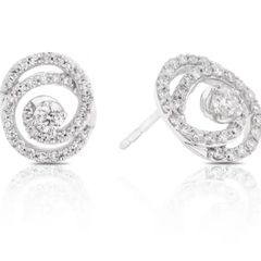 Brand new,real diamond earrings on white gold