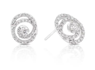 Brand new,real diamond earrings on white gold