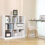 _bookshelf, cube shelf, standing shelf, with open compartments, for living room, study, children's room, office, as a room divider, 97.5 x 30 x 100 cm, white Image 3