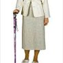 Folding Walking Stick, Purple Floral Image 4