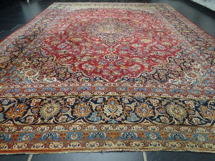 P.ersian Old Kashan Rug.4.1x2.93m (AK)