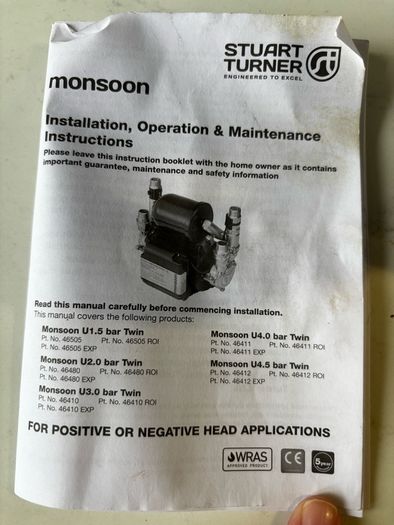Hot water pump - U.2 bar twin - OPEN TO OFFERS