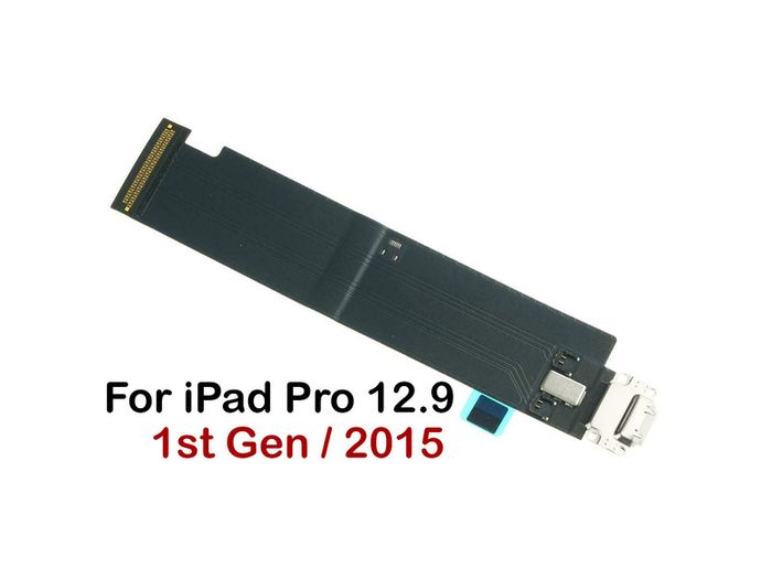 For iPad Pro 12.9" 1st Gen Charging Port Replacement Flex Cable Connector White - FHT06IPDCP