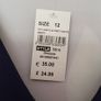 Navy Flower Print Peplum Dress - Size 12 Image 4