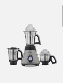 Preethi Steele Mixer Grinder, Stainless Steel, Black, Silver