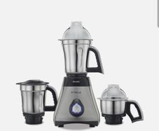 Preethi Steele Mixer Grinder, Stainless Steel, Black, Silver